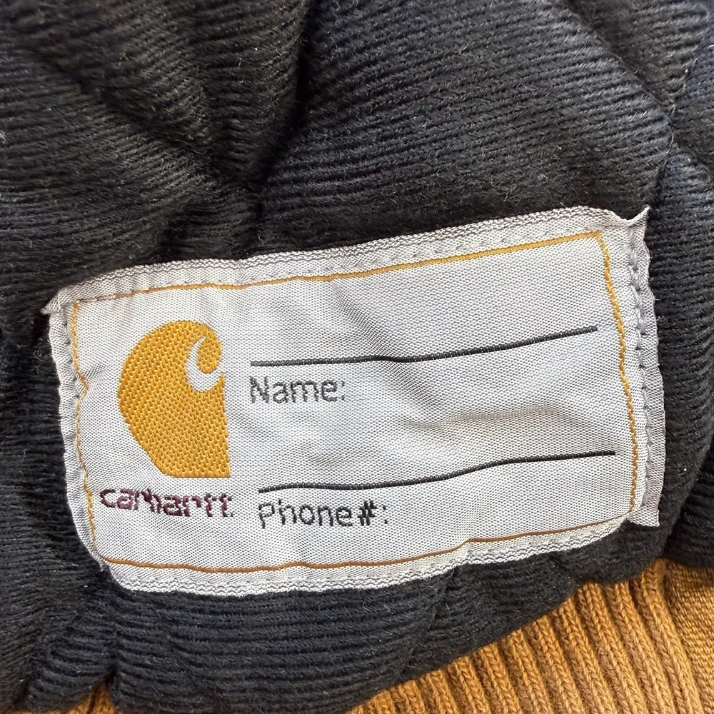 Carhartt Infant Toddler Quilted Lined Tan Hooded Full Zip Jacket 12‎ Months